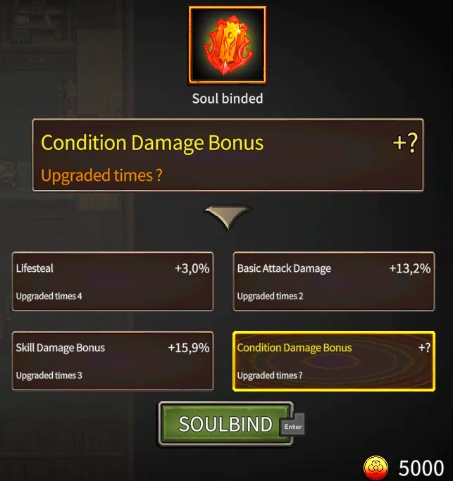 Select sub-stat