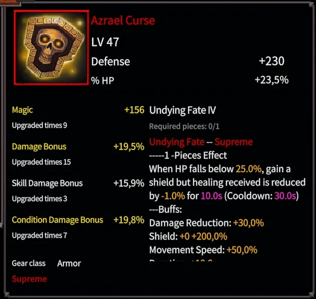 Focus on 1 "white" sub-stat